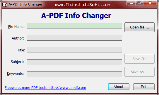 A-PDF INFO Changer Portable